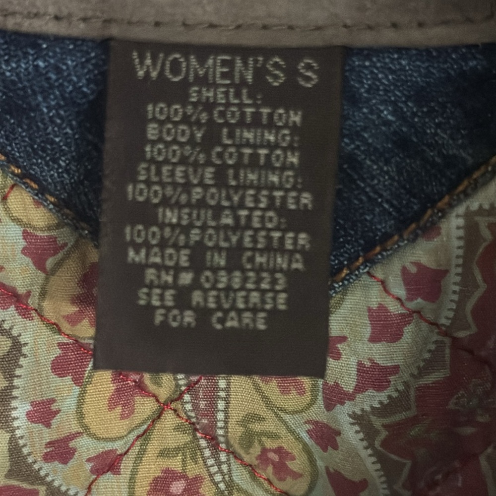 Austin Clothing Co Paisley Lined Button Front Jean Jacket Size Small - Picture 12 of 13